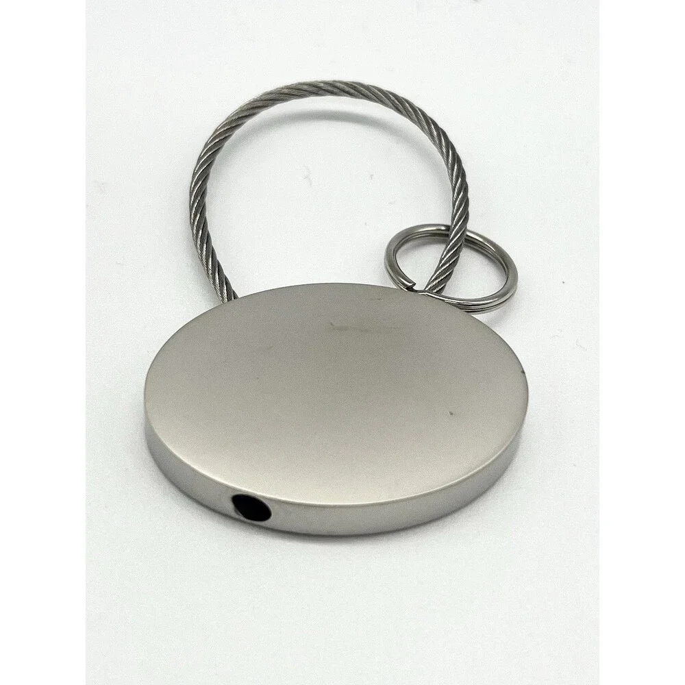 OEM Rare Silver Mercedes Benz Cable Keychain Fob Genuine #6688